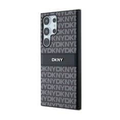 DKNY DKNY Usnjeno enopasovno ohišje s kovinskim logotipom - Samsung Galaxy S24 Ultra Case (črno)