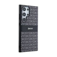 DKNY DKNY Usnjeno enopasovno ohišje s kovinskim logotipom - Samsung Galaxy S24 Ultra Case (črno)