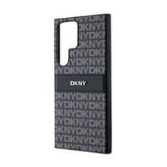 DKNY DKNY Usnjeno enopasovno ohišje s kovinskim logotipom - Samsung Galaxy S24 Ultra Case (črno)