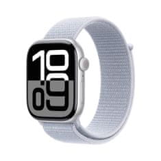 Apple Watch S10 GPS ura, 42mm, srebrno ohišje iz aluminija z modrim športnim paščkom (mwwd3qh/a)