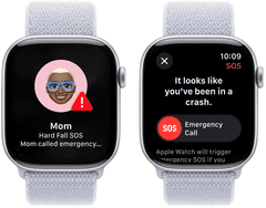 Apple Watch S10 GPS ura, 42mm, srebrno ohišje iz aluminija z modrim športnim paščkom (mwwd3qh/a)