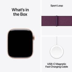 Apple Watch S10 pametna ura, 42mm, GPS, aluminij, rožnato ohišje z magenta športnim paščkom (mwwk3qh/a)