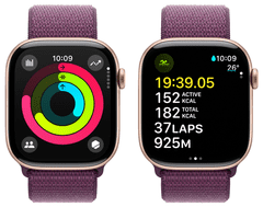 Apple Watch S10 GPS pametna ura, 46mm, bež ohišje iz aluminija z magenta paščkom (mwwv3qh/a)