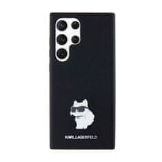 Karl Lagerfeld Karl Lagerfeld Silikonski kovinski zatič Choupette - Ohišje za Samsung Galaxy S24 Ultra (črno)