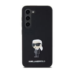 Karl Lagerfeld Karl Lagerfeld Silikonski kovinski zatič Ikonik - Ohišje za Samsung Galaxy S24 (črno)