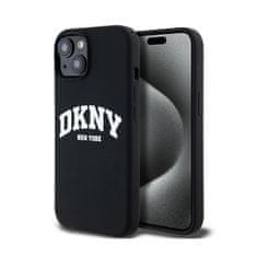 DKNY DKNY Liquid Silicone White Printed Logo MagSafe - ohišje za iPhone 15 / 14 / 13 (črno)