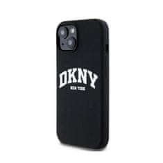 DKNY DKNY Liquid Silicone White Printed Logo MagSafe - ohišje za iPhone 15 / 14 / 13 (črno)