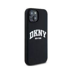 DKNY DKNY Liquid Silicone White Printed Logo MagSafe - ohišje za iPhone 15 / 14 / 13 (črno)