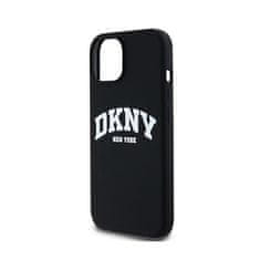 DKNY DKNY Liquid Silicone White Printed Logo MagSafe - ohišje za iPhone 15 / 14 / 13 (črno)