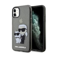 Karl Lagerfeld Karl Lagerfeld IML Glitter Karl &amp; Choupette - Ohišje za iPhone 11 (črno)