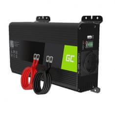 Green Cell Zelena celica - Inverter PRO 12V do 230V 500W/1000W pretvornik napetosti s čistim sinusnim valovanjem