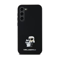 Karl Lagerfeld Karl Lagerfeld Silikonski kovinski zatič Karl &amp; Choupette - Ohišje za Samsung Galaxy A35 5G (črno)