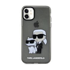 Karl Lagerfeld Karl Lagerfeld IML Glitter Karl &amp; Choupette - Ohišje za iPhone 11 (črno)