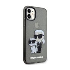 Karl Lagerfeld Karl Lagerfeld IML Glitter Karl &amp; Choupette - Ohišje za iPhone 11 (črno)