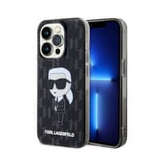 Karl Lagerfeld Karl Lagerfeld Monogram Ikonik - Ohišje za iPhone 15 Pro (črno)