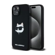 Karl Lagerfeld Karl Lagerfeld Silikonski ovitek Choupette Head MagSafe - iPhone 15 Plus / 14 Plus (črn)