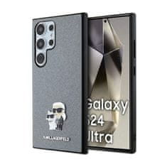 Karl Lagerfeld Karl Lagerfeld Saffiano Karl &amp; Choupette Metal Pin - Samsung Galaxy S24 Ultra Case (siv)