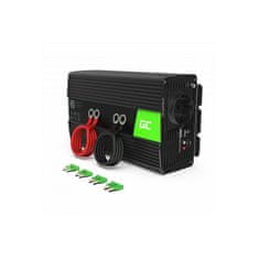 Green Cell Green Cell - Pretvornik napetosti Inverter 24V na 230V 1000W/2000W Čisti sinusni val