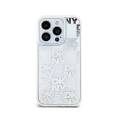 DKNY DKNY Liquid Glitter Multilogo - ohišje za iPhone 15 Pro (belo)