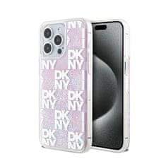 DKNY DKNY Liquid Glitter Multilogo - ohišje za iPhone 15 Pro Max (roza)