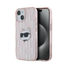 Karl Lagerfeld Karl Lagerfeld IML Choupette Head &amp; Monogram - Ohišje za iPhone 15 / 14 / 13 (roza)