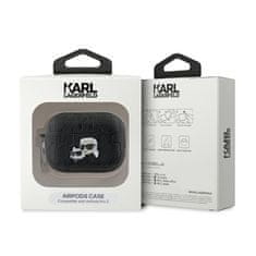 Karl Lagerfeld Karl Lagerfeld Monogram Karl &amp; Choupette Head - Ovitek za AirPods Pro 2 (črn)