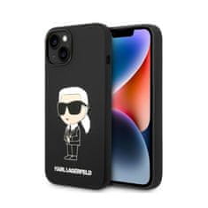 Karl Lagerfeld Karl Lagerfeld Silikonsko ohišje Ikonik MagSafe - iPhone 15 Plus / 14 Plus (črno)