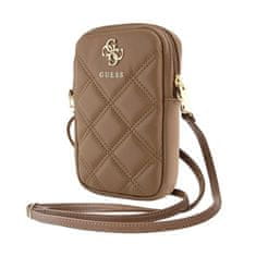 Guess Guess Zip Quilted 4G - Telefonska torbica (rjava)