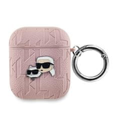 Karl Lagerfeld Karl Lagerfeld Monogram Karl &amp; Choupette Head - etui za AirPods 1/2 gen (roza)