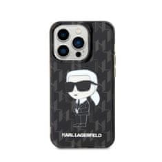 Karl Lagerfeld Karl Lagerfeld Monogram Ikonik - Ohišje za iPhone 15 Pro (črno)