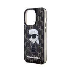 Karl Lagerfeld Karl Lagerfeld Monogram Ikonik - Ohišje za iPhone 15 Pro (črno)