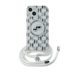 Karl Lagerfeld Karl Lagerfeld IML Crossbody Monogram Karl &amp; Choupette Head MagSafe - ohišje za iPhone 15 / 14 / 13 (prozorno)