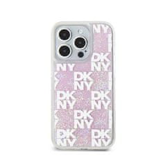 DKNY DKNY Liquid Glitter Multilogo - ohišje za iPhone 15 Pro (roza)