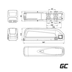 Green Cell Green Cell - 48V 14,5Ah Li-Ion baterija za e-kolesa s polnilnikom GC PowerMove