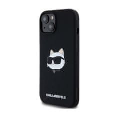 Karl Lagerfeld Karl Lagerfeld Silikonski ovitek Choupette Head MagSafe - iPhone 15 Plus / 14 Plus (črn)