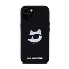 Karl Lagerfeld Karl Lagerfeld Silikonski ovitek Choupette Head MagSafe - iPhone 15 Plus / 14 Plus (črn)