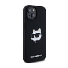 Karl Lagerfeld Karl Lagerfeld Silikonski ovitek Choupette Head MagSafe - iPhone 15 Plus / 14 Plus (črn)