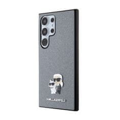 Karl Lagerfeld Karl Lagerfeld Saffiano Karl &amp; Choupette Metal Pin - Samsung Galaxy S24 Ultra Case (siv)