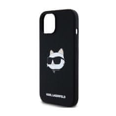 Karl Lagerfeld Karl Lagerfeld Silikonski ovitek Choupette Head MagSafe - iPhone 15 Plus / 14 Plus (črn)