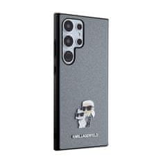 Karl Lagerfeld Karl Lagerfeld Saffiano Karl &amp; Choupette Metal Pin - Samsung Galaxy S24 Ultra Case (siv)