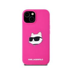 Karl Lagerfeld Karl Lagerfeld Silikonski ovitek za iPhone 15 Plus / 14 Plus (roza)