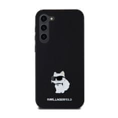 Karl Lagerfeld Karl Lagerfeld Silikonski kovinski zatič Choupette - Ohišje za Samsung Galaxy S24+ (črno)