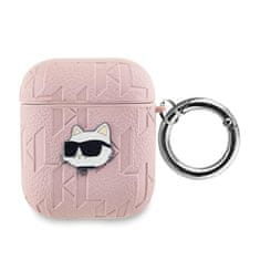 Karl Lagerfeld Karl Lagerfeld Monogram Choupette Head - etui za AirPods 1/2 gen (roza)