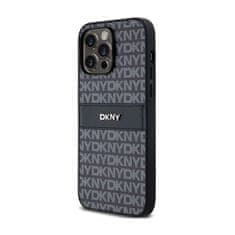 DKNY DKNY Usnjeno enoplastno ohišje s črto in kovinskim logotipom - ohišje za iPhone 14 Pro (črno)