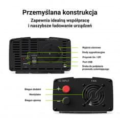 Green Cell Green Cell - Pretvornik napetosti Inverter 24V na 230V 1000W/2000W Čisti sinusni val