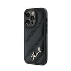 Karl Lagerfeld Karl Lagerfeld Diagonal Quilted Script - Ohišje za iPhone 13 Pro (črno)