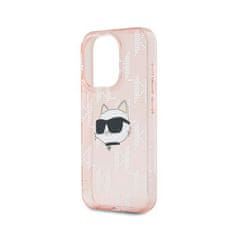 Karl Lagerfeld Karl Lagerfeld IML Choupette Head &amp; Monogram - Ohišje za iPhone 15 Pro Max (roza)