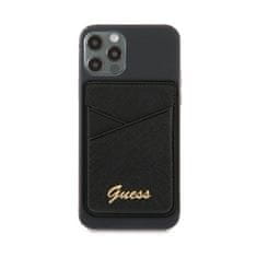 Guess Guess Wallet Card Slot MagSafe Saffiano - Magnetna denarnica (črna)