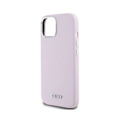 DKNY DKNY Liquid Silicone Small Metal Logo MagSafe - ohišje za iPhone 15 Plus / 14 Plus (roza)