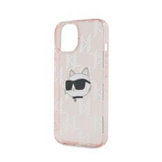 Karl Lagerfeld Karl Lagerfeld IML Choupette Head &amp; Monogram - Ohišje za iPhone 15 / 14 / 13 (roza)